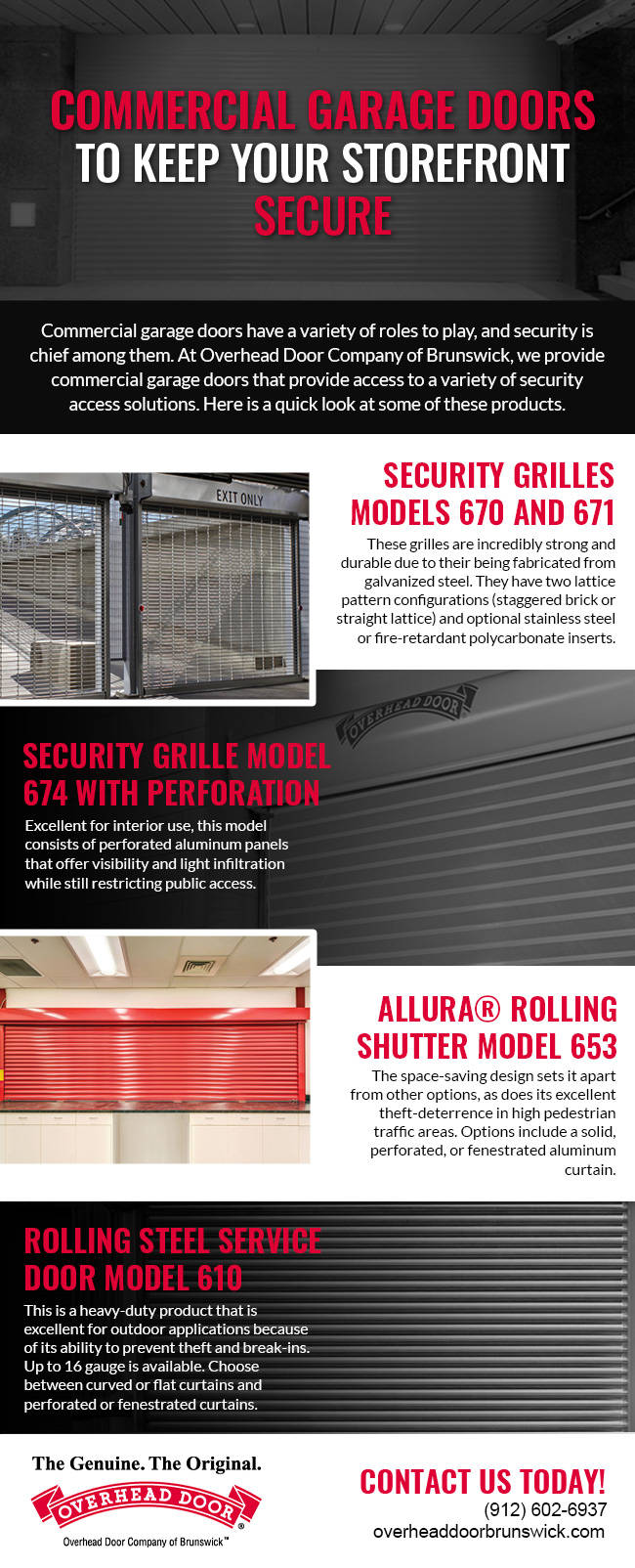 We Offer a Variety of Commercial Garage Door Models